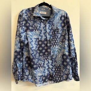 Tommy Bahama Blue and White Floral Shirt